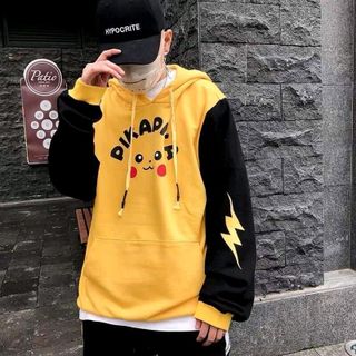 áo hooodie nam nữ in hình pikachu