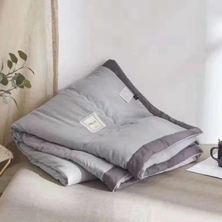 Chăn hè cotton đũi màu xám đen