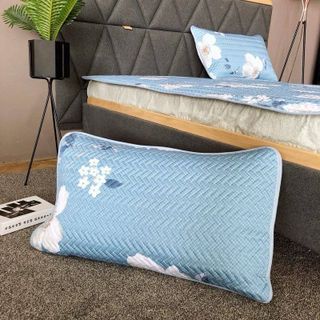 THẢM TENCEL NỘI ĐỊA TRUNG ƯƠNG KÍCH THƯỚC 1M6 X 2M MÀU XANH
