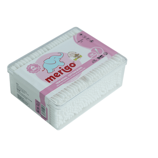 Tăm bông trẻ em Merigo 330 que/hộp chữ nhật
