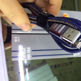 dây sạc bọc vải bò loại xịn