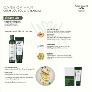 Cặp dầu gội xả gừng Weilaiya