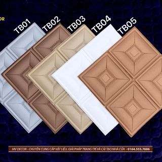 Xốp Dán Tường Giả Da 3D