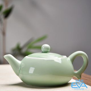 Bộ Ấm Chén Trà Men Ngọc Cá 3D
