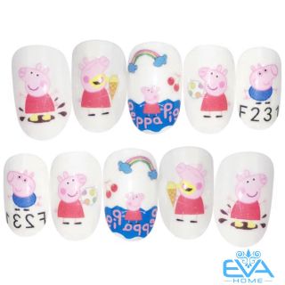 Miếng Dán Móng Tay 3D Nail Sticker Hoạt Hình Heo Peppa F231