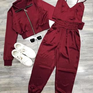 Set thể thao phi lụa 3 món siêu đẹp