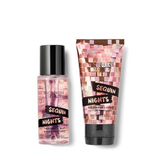 Set Xịt Thơm Và Dưỡng Thể Victoria’s Secret Sequin Nights Mini Mist Lotion Gift Set 75ml x 2