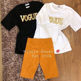 set đồ bộ lửng logo vogue đính hột bẹt cực lấp lánh