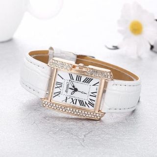 AH570- Đồng hồ đính đá dây da siêu sang chảnh