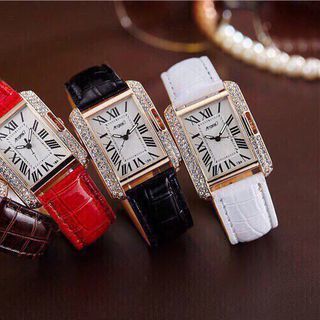 AH570- Đồng hồ đính đá dây da siêu sang chảnh