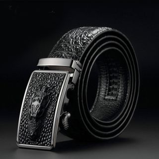 Thắt Lưng Da Vân Hình Cá Sấu 3D