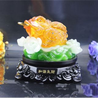 KIM THIỀM CHIÊU TÀI CÓ ĐẾ BẰNG GỔ XOAY ĐƯỢC