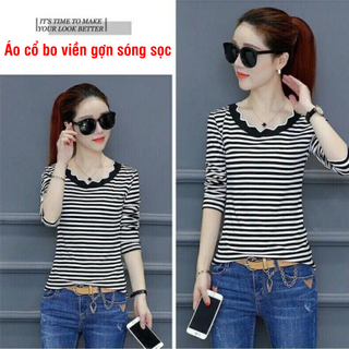 ÁO CỔ BO VIỀN GỢN SÓNG