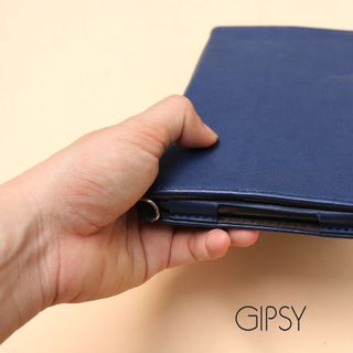 Bao da máy tính bảng may theo yêu cầu chất liệu da bò giả da có in logo