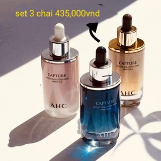 Set 3 Chai Tinh Chất Serum AHC Xanh Vàng Hồng