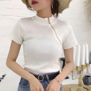ÁO THUN NỮ DÂY KÉO ZIP