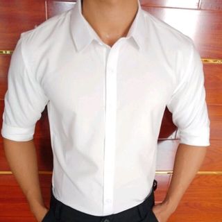 Áo sơ mi nam nam trơn phong cách Hàn Quốc