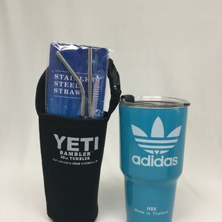 Bộ ly giữ nhiệt Yeti gồm ly túi nắp chống tràn 2 ống hút và cọ rửa ống hút