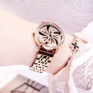Đồng hồ nữ GUOU 6008 mặt xoay
