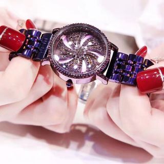 Đồng hồ nữ GUOU 6008 mặt xoay