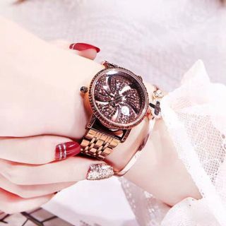 Đồng hồ nữ GUOU 6008 mặt xoay