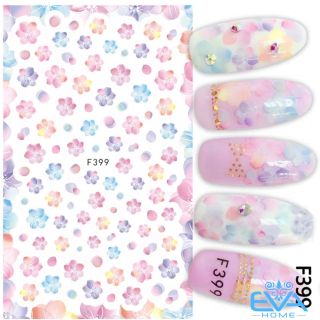 Miếng Dán Móng Tay 3D Nail Sticker Tráng Trí Hoạ Tiết Bông Hoa F399 giá sỉ