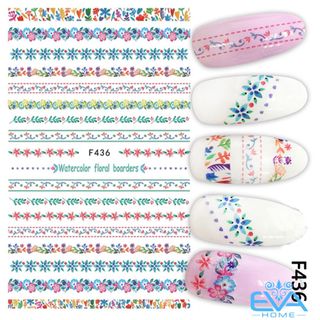 Miếng Dán Móng Tay 3D Nail Sticker Tráng Trí Hoạ Tiết Bông Hoa F436 giá sỉ