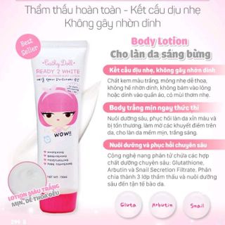 Sữa Dưỡng Thể Trắng da Cathy Doll Ready 2 White - Whitener Body Lotion 150ml