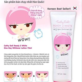 Sữa Dưỡng Thể Trắng da Cathy Doll Ready 2 White - Whitener Body Lotion 150ml