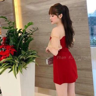 Đầm jum ren bi mút ngực kiểu dáng Hàn Quốc