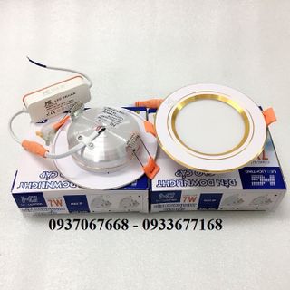 ĐÈN LED ÂM TRẦN 7W VIỀN VÀNG 3 CHẾ ĐỘ HÀNG CAO CẤP BH 1 NĂM