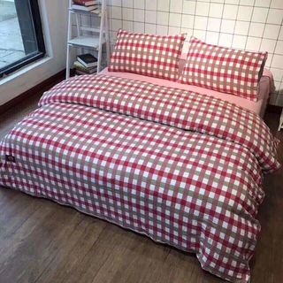 Bộ Chăn Ga Gối Đũi Muji 4 Món