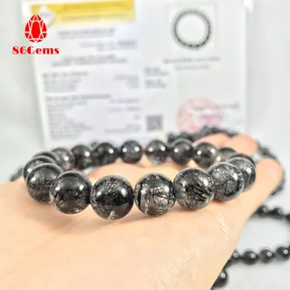 Vòng đá thạch anh tóc đen siêu vip tự nhiên đã kiểm định - chỉ bán sỉ