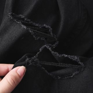 Quần jean nam đen rách gối