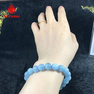 Vòng đá aquamarine tự nhiên 100 có kiểm định