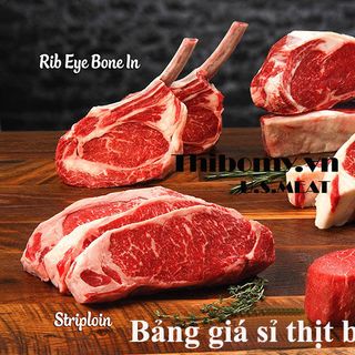 Bảng giá sỉ thịt Bò Mỹ
