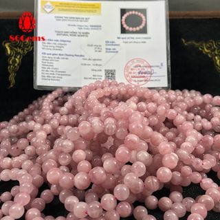 Vòng đá thạch anh hồng tự nhiên có kiểm định - bán sỉ