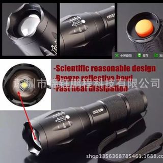 Đèn pin T6 siêu sáng kèm sạc và pin sạc giá rẻ