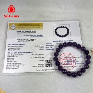 Vòng đá thạch anh tím tự nhiên - có kiểm định - chỉ bán sỉ