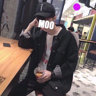 Áo khoác jean nam trơn đen