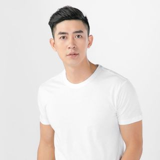 Áo thun trơn nam màu trắng