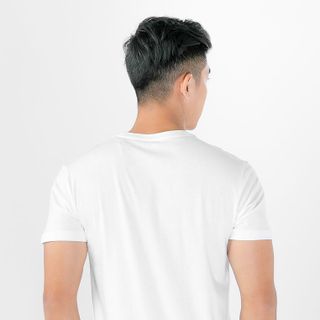 Áo thun trơn nam màu trắng