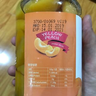 Đào ngâm Hàn quốc wellheim 680g