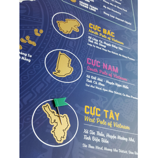 Bản đồ cào Việt Nam phiên bản Vàng - Vietnam Scratch Map Gold Deluxe Edition