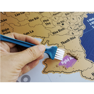 Bản đồ cào Việt Nam phiên bản Vàng - Vietnam Scratch Map Gold Deluxe Edition