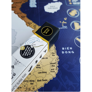 Bản đồ cào Việt Nam phiên bản Vàng - Vietnam Scratch Map Gold Deluxe Edition