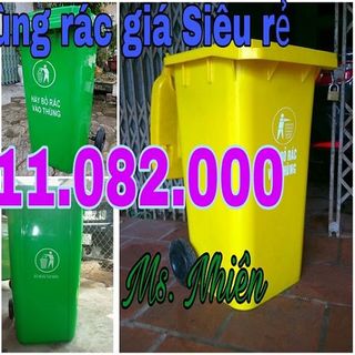 Đại lý bán thùng rác 120 lít 240 lít giá rẻ tại khánh hoà-
