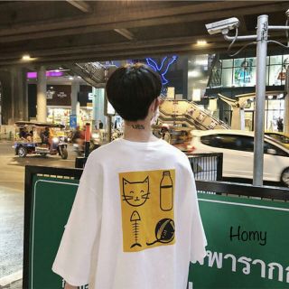 áo thun unisex mèo cat áo thun cặp nam nữáo thun tay lỡ