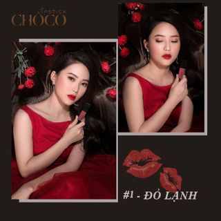 Son Choco Lipstick chocolate đen Đỏ lạnh