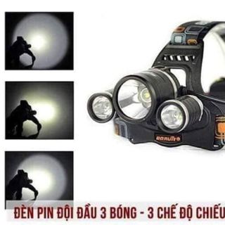 Đèn pin đội đầu 3 bóng giá sỉ